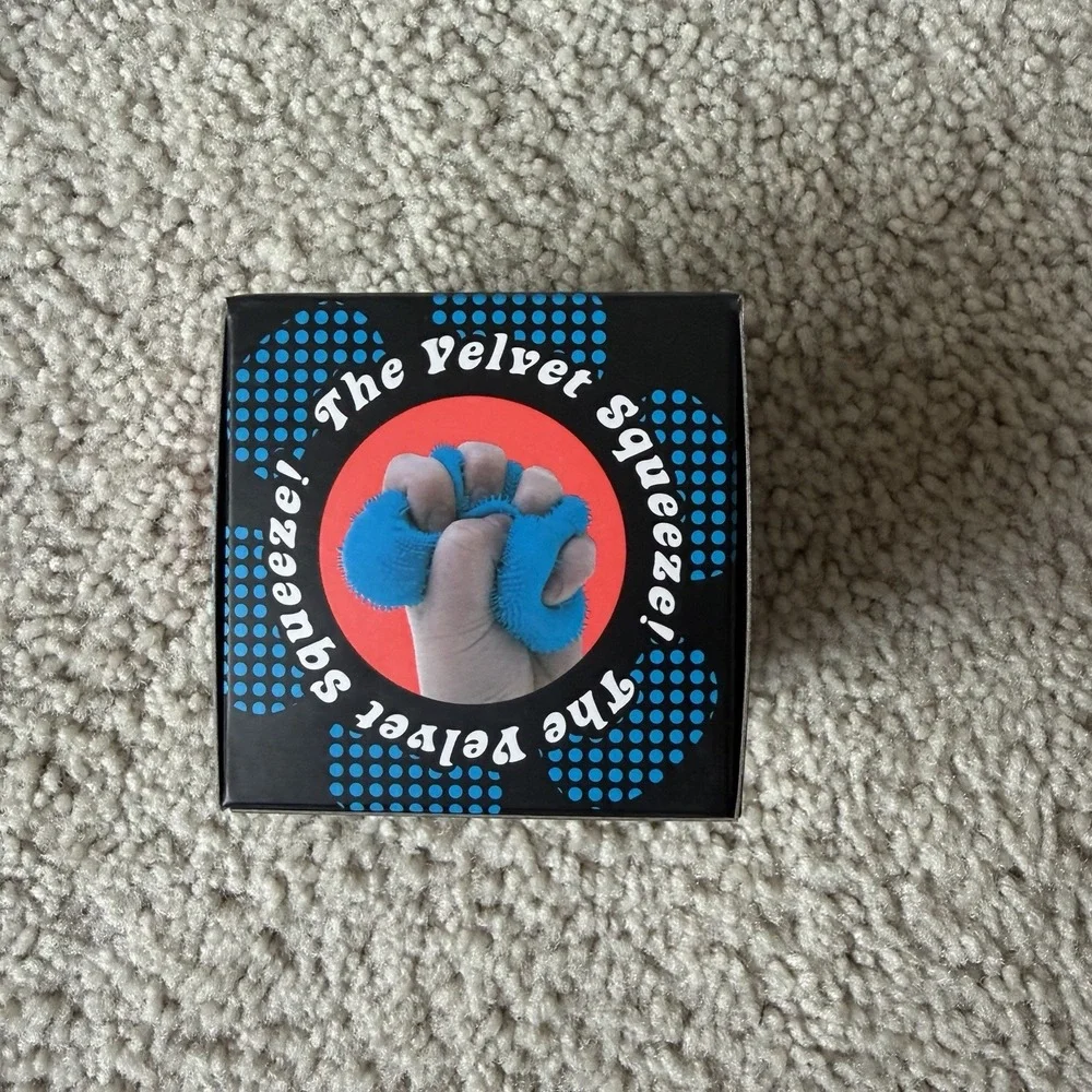NeeDoh Fuzz Ball Flower Power BLUE Squeeze Squish Schylling New